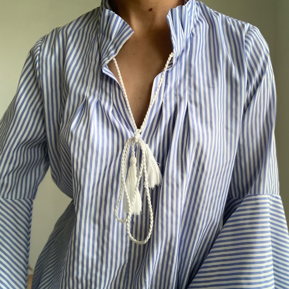 Flowy Pinstripped Summer Blouse!